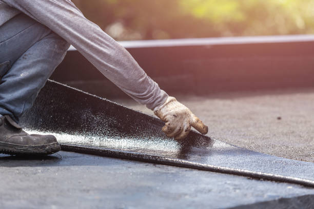 Professional Exterior Waterproofing technician working in Bannister, MI